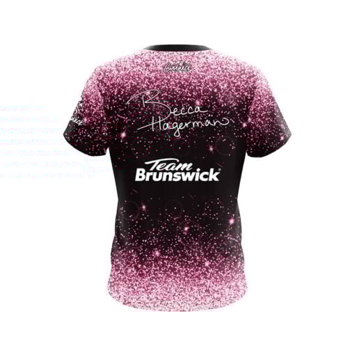 Brunswick Becca Hagerman Hazy Pink Sparkles CoolWick Bowling Jersey - Image 2