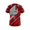 900 Global Chris Barnes Red White Mid Lane CoolWick Bowling Jersey - Image 2