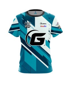 900 Global Chris Barnes Teal White Mid Lane CoolWick Bowling Jersey