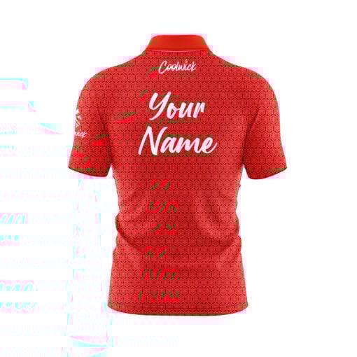 CoolWick Elite Red Bolt Sash Zip Jersey - Image 2