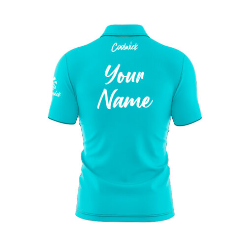 CoolWick Elite Teal Energy Sash Zip Jersey - Image 2