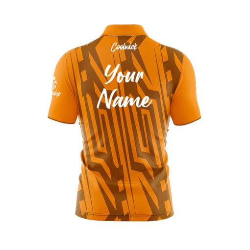 CoolWick Elite Orange Spartan Sash Zip Jersey - Image 2