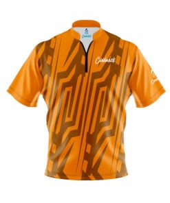 CoolWick Elite Orange Spartan Sash Zip Jersey