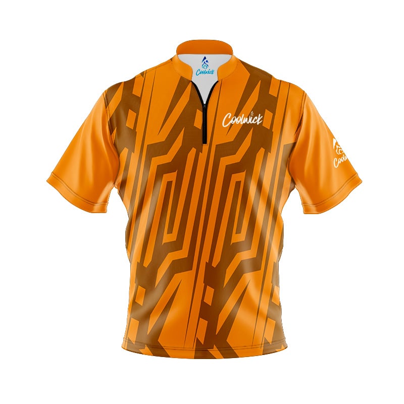 CoolWick Elite Orange Spartan Sash Zip Jersey