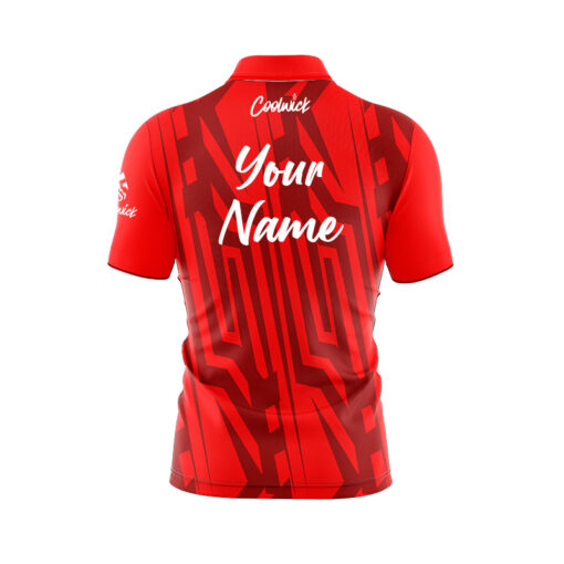 CoolWick Elite Red Spartan Sash Zip Jersey - Image 2