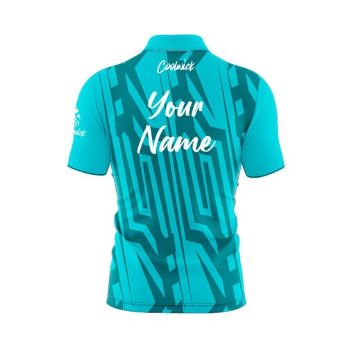 CoolWick Elite Teal Spartan Sash Zip Jersey - Image 2