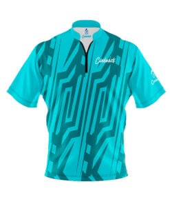 CoolWick Elite Teal Spartan Sash Zip Jersey
