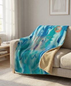 DV8 Double Trouble Sherpa Lined Throw Blanket