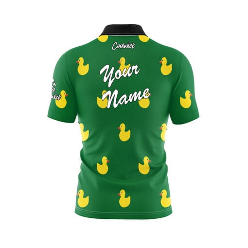 Green Rubber Duck Fast Track CoolWick Bowling Jersey - Image 3