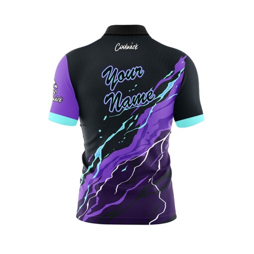 Violet Voltage Fast Track CoolWick Bowling Jersey - Image 3