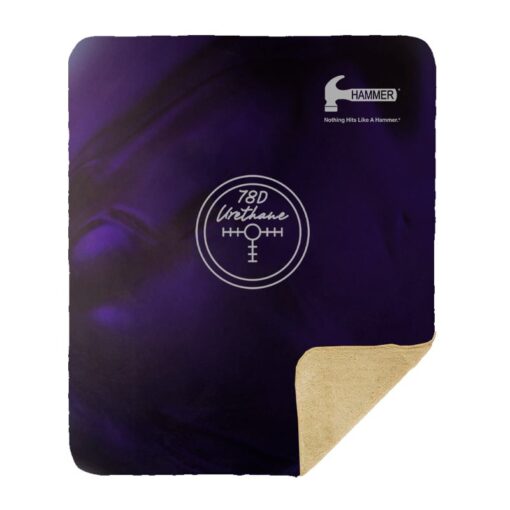 Hammer Purple Pearl Urethane 78D Sherpa Lined Throw Blanket - Image 2