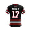Hammer Justin Mooney Black Red Hockey CoolWick Bowling Jersey - Image 2