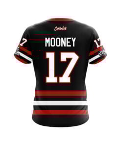 Alternative view of Hammer Justin Mooney Black Red Hockey CoolWick Bowling Jersey