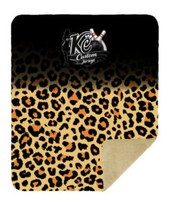 Alternative view of Kristina Cox Leopard Fade Sherpa Lined Throw Blanket