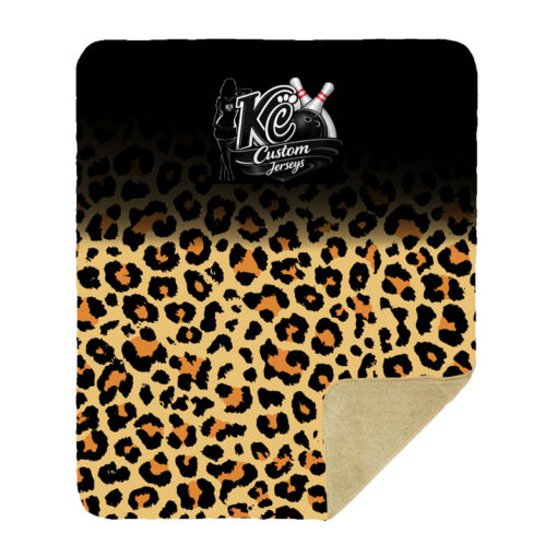 Kristina Cox Leopard Fade Sherpa Lined Throw Blanket - Image 2