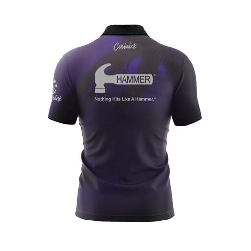 Hammer Purple Pearl Urethane 78D Fast Track CoolWick Bowling Jersey - Image 2