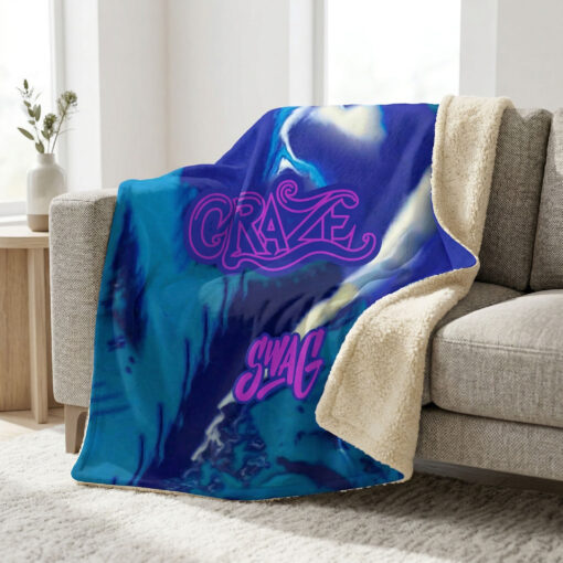 SWAG Craze Tour Pearl Sherpa Lined Throw Blanket