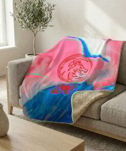 SWAG Dragon Cotton Candy Sherpa Lined Throw Blanket
