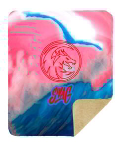 Alternative view of SWAG Dragon Cotton Candy Sherpa Lined Throw Blanket