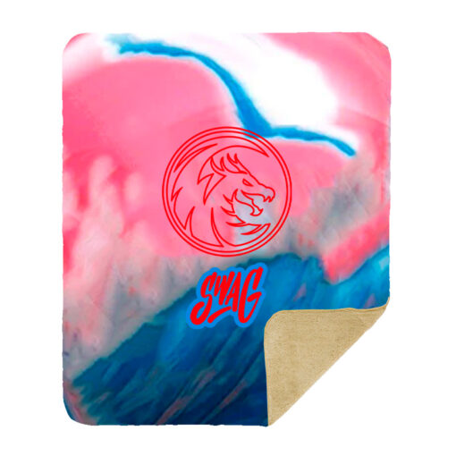 SWAG Dragon Cotton Candy Sherpa Lined Throw Blanket - Image 2