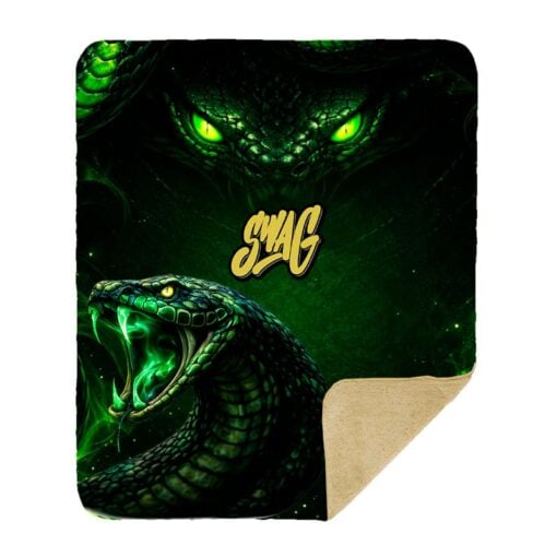 SWAG Serpent Glare Sherpa Lined Throw Blanket - Image 2