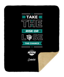 Alternative view of The Hype Take the Risk Sherpa Lined Throw Blanket