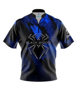 Hammer Black Widow Royal Blue Pearl Quick Ship CoolWick Sash Zip Bowling Jersey
