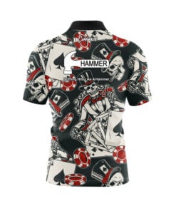Alternative view of Hammer Dead Man's Hand Quick Ship CoolWick Sash Zip Bowling Jersey