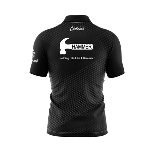 Hammer Lucky Quick Ship CoolWick Sash Zip Bowling Jersey - Image 2