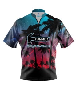 Hammer Tropical Light's Quick Ship CoolWick Sash Zip Bowling Jersey