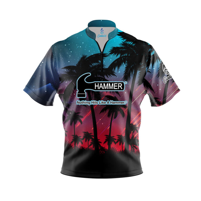 Hammer Tropical Light's Quick Ship CoolWick Sash Zip Bowling Jersey