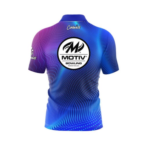 Motiv A.R.V.I.S. Quick Ship CoolWick Sash Zip Bowling Jersey - Image 2