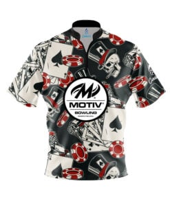 Motiv Dead Man's Hand Quick Ship CoolWick Sash Zip Bowling Jersey