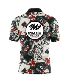 Alternative view of Motiv Dead Man's Hand Quick Ship CoolWick Sash Zip Bowling Jersey