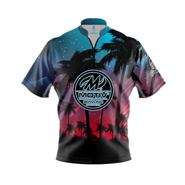 Motiv Tropical Light's Quick Ship CoolWick Sash Zip Bowling Jersey