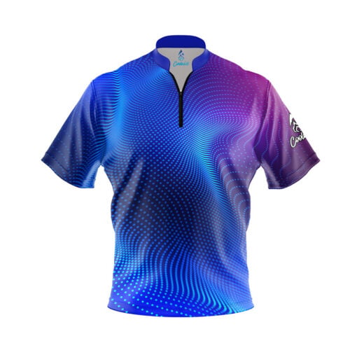 Plain A.R.V.I.S. Quick Ship CoolWick Sash Zip Bowling Jersey