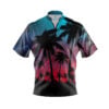 Plain Tropical Light's Quick Ship CoolWick Sash Zip Bowling Jersey