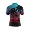 Plain Tropical Light's Quick Ship CoolWick Sash Zip Bowling Jersey - Image 2