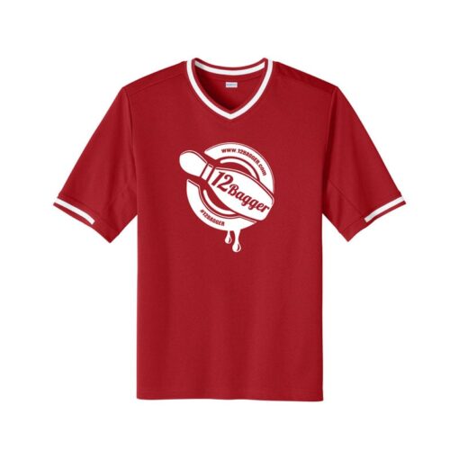 12Bagger Bowling V Neck Baseball Jersey - Image 3