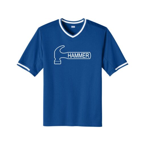 Hammer Bowling V Neck Baseball Jersey - Image 2