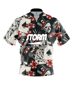 Storm Dead Man's Hand Quick Ship CoolWick Sash Zip Bowling Jersey