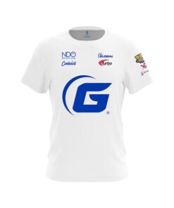 900 Global Erin McCarthy Solid White Blue Dot CoolWick Bowling Jersey