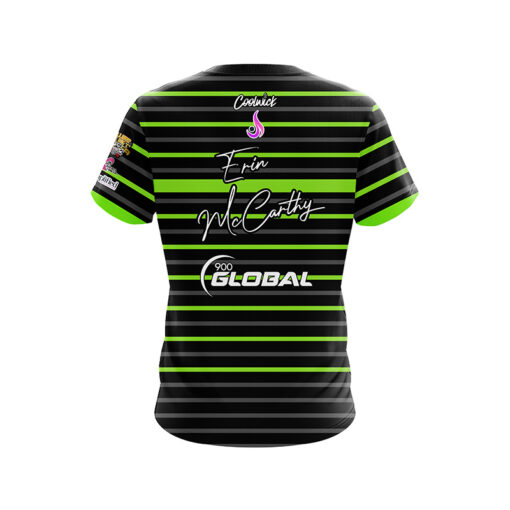 900 Global Erin McCarthy Green Elite Vibe CoolWick Bowling Jersey - Image 2