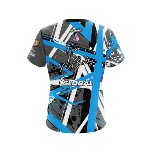 900 Global Erin McCarthy Light Blue Grunge CoolWick Bowling Jersey - Image 2