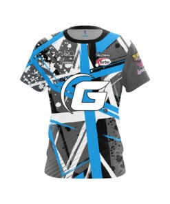 900 Global Erin McCarthy Light Blue Grunge CoolWick Bowling Jersey