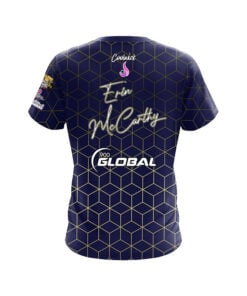 Alternative view of 900 Global Erin McCarthy Navy Gold Hex CoolWick Bowling Jersey