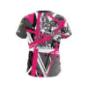 900 Global Erin McCarthy Pink Grunge Lines CoolWick Bowling Jersey - Image 2