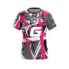 900 Global Erin McCarthy Pink Grunge Lines CoolWick Bowling Jersey