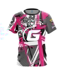 900 Global Erin McCarthy Pink Grunge Lines CoolWick Bowling Jersey