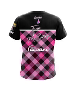 Alternative view of 900 Global Erin McCarthy Pink Plaid CoolWick Bowling Jersey